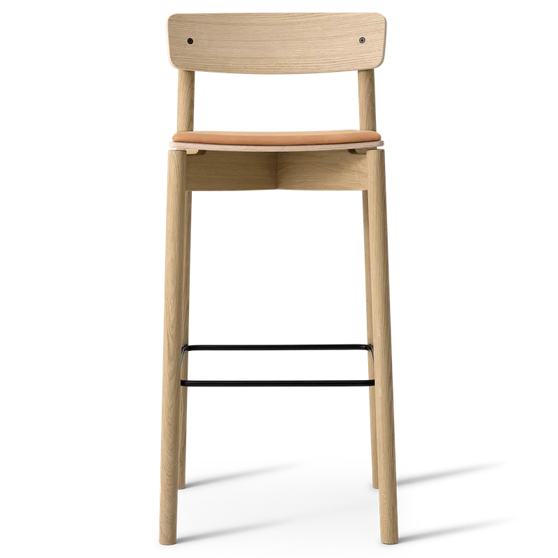 Cross Bar Chair von TAKT in 75 cm, Oak Matt lacquer, Dunes cognac leather – Produktfoto 2 von 2
