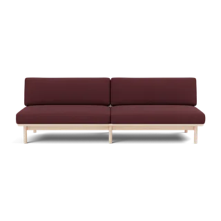 Spoke Sofa by TAKT in Beech White oil, Autumn 0681 Dark red, None – product photo 2 of 2