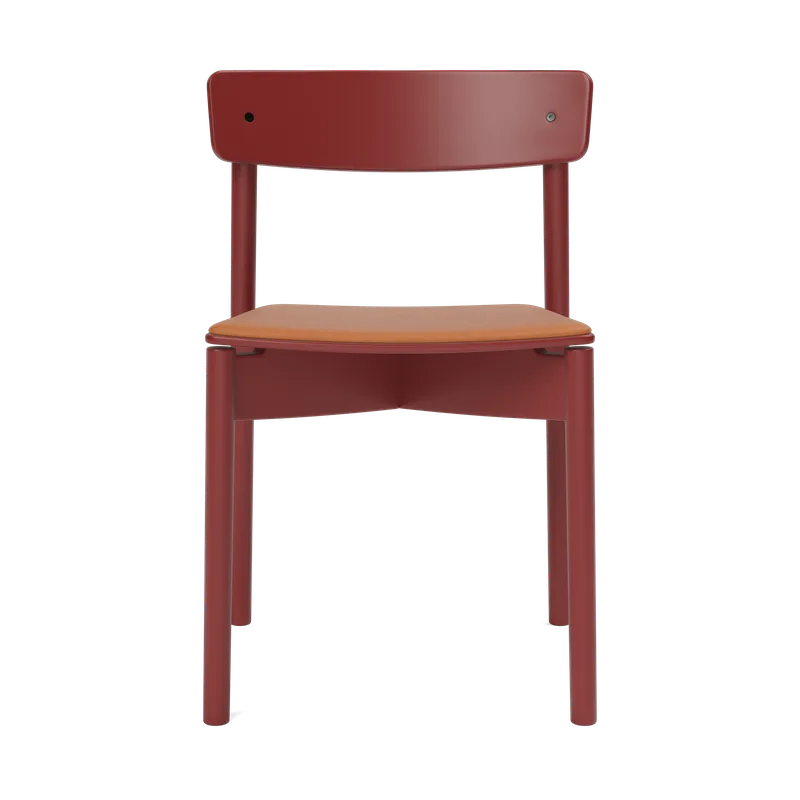 Cross Chair van TAKT in Beech Copper red, LEAP® cognac – productfoto 2 van 2