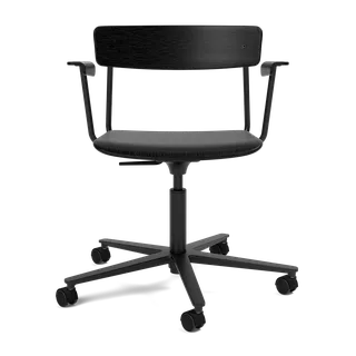 Cross Task Chair de TAKT en Black tube, Oak Black lacquer, Aucun, With armrest – photo du produit 2 sur 2