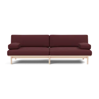 Spoke Sofa by TAKT in Beech White oil, Autumn 0681 Dark red, X2 – product photo 2 of 2