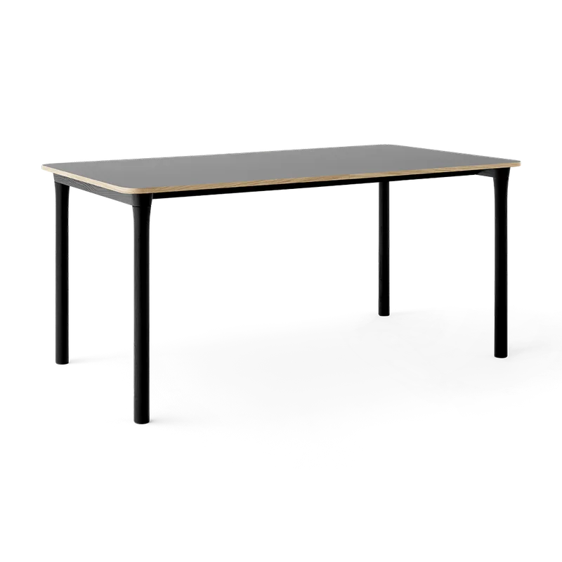 Arc Dining Table by TAKT in Black oak and black oak, 0752 Light grey nano laminate, None – product photo 2 of 2