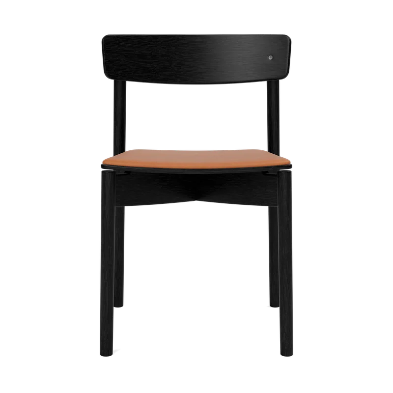 Cross Chair by TAKT in Oak Black lacquer, LEAP® cognac – product photo 2 of 2