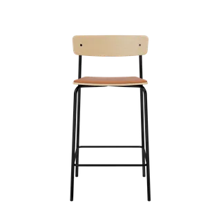Cross Bar Chair Tube de TAKT en 65 cm, Oak Matt lacquer, LEAP® cognac – photo du produit 2 sur 2
