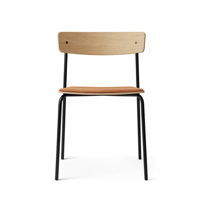 Cross Chair Tube von TAKT in Black tube, Oak Matt lacquer, Spoor Zea Cognac Leather – Produktfoto 2 von 2