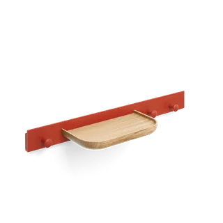 Curve Coat Rack by TAKT in 60 cm, Oak Japan red lacquer, Oak Matt lacquer – product photo 2 of 2