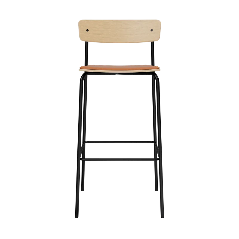 Cross Bar Chair Tube by TAKT in 75 cm, Oak Matt lacquer, LEAP® cognac – product photo 2 of 2