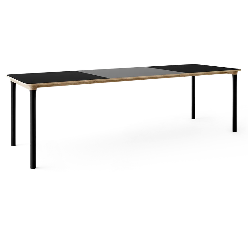 Arc Dining Table by TAKT in Natural oak and black beech, 0720 Black nano laminate, Ext-92 0752 Light grey nano laminate – product photo 2 of 2