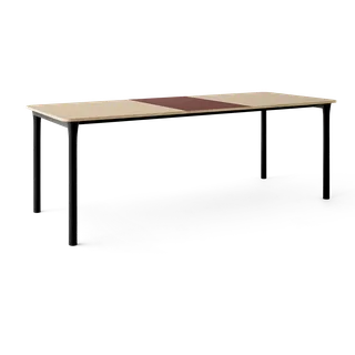 Arc Dining Table by TAKT in Black oak and black oak, Oak veneer, Ext-50 0751 Deep red nano laminate – product photo 2 of 2
