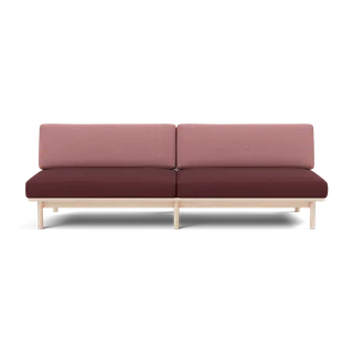 Spoke Sofa von TAKT in Beech White oil, Autumn 0681 Dark red, 0651 Rose, Ohne – Produktfoto 2 von 2