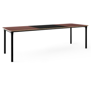 Arc Dining Table by TAKT in Black oak and black oak, 0751 Deep red nano laminate, Ext-92 0720 Black nano laminate – product photo 2 of 2