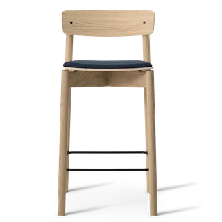 Cross Bar Chair by TAKT in 65 cm, Oak Matt lacquer, Remix 873 Dark Petrol – product photo 2 of 2