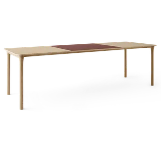 Arc Dining Table von TAKT in Natural oak and Natural oak, Oak veneer, Ext-92 0751 Deep red nano laminate – Produktfoto 2 von 2
