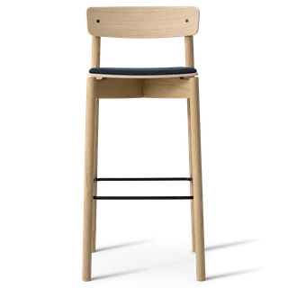 Cross Bar Chair von TAKT in 75 cm, Oak Matt lacquer, Remix 873 Dark Petrol – Produktfoto 2 von 2