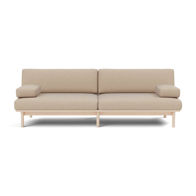 Spoke Sofa von TAKT in Beech White oil, Autumn 0331 Warm grey, X2 – Produktfoto 2 von 2