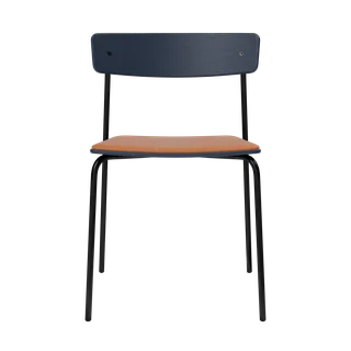 Cross Chair Tube by TAKT in Black tube, Oak Iron blue, LEAP® cognac – product photo 2 of 2