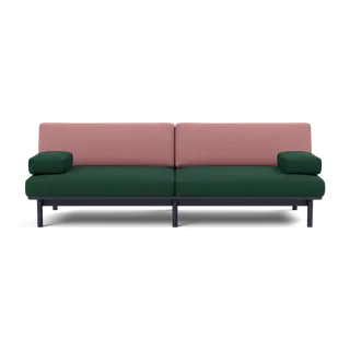 Spoke Sofa by TAKT in Oak Black blue lacquer, Autumn 0971 Dark green, 0651 Rose, X2 – product photo 2 of 2