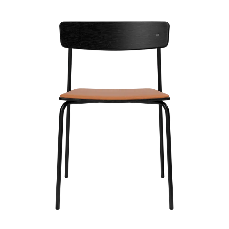 Cross Chair Tube von TAKT in Black tube, Oak Black lacquer, LEAP® cognac – Produktfoto 2 von 2