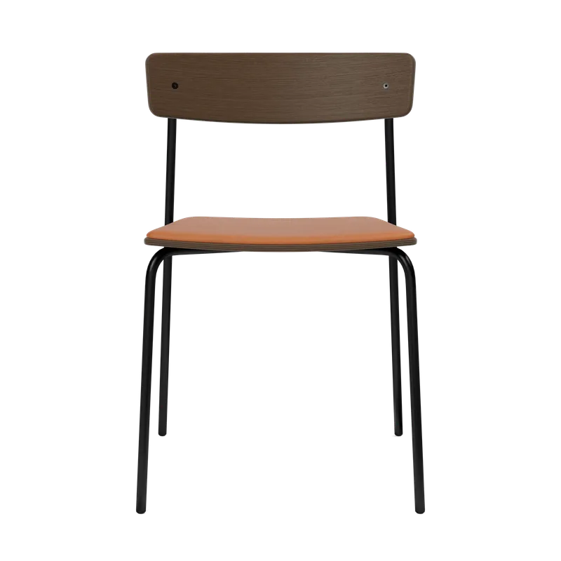 Cross Chair Tube van TAKT in Black tube, Smoked Oak, LEAP® cognac – productfoto 2 van 2