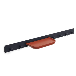 Curve Coat Rack by TAKT in 90 cm, Oak Black blue lacquer, Oak Japan red lacquer – product photo 2 of 2
