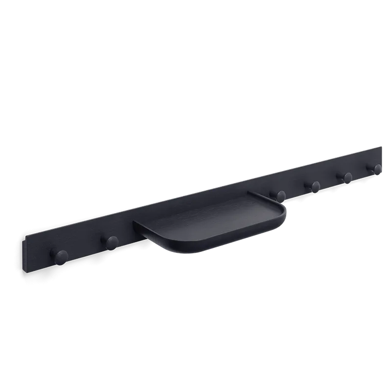 Curve Coat Rack by TAKT in 90 cm, Oak Black blue lacquer, Oak Black blue lacquer – product photo 2 of 2
