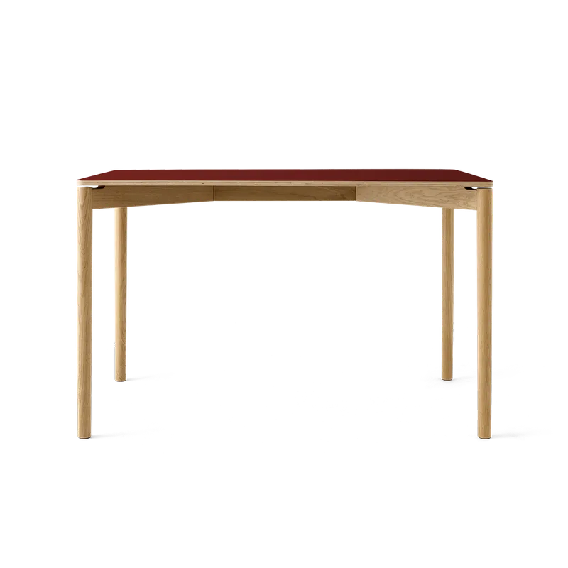Cross Table 120 by TAKT in Oak Matt lacquer, 0751 Deep red nano laminate – product photo 2 of 2