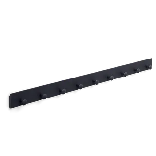 Curve Coat Rack by TAKT in 90 cm, Oak Black blue lacquer, None – product photo 2 of 2