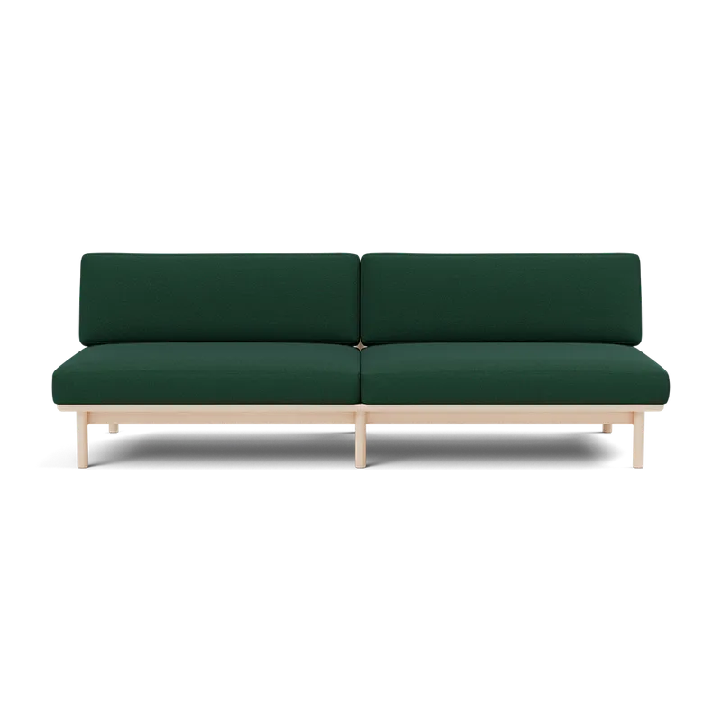 Spoke Sofa by TAKT in Beech White oil, Autumn 0971 Dark green, None – product photo 2 of 2