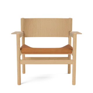 Soft Lounge Chair van TAKT in Oak oil, Spoor Zea Cognac Leather – productfoto 2 van 2