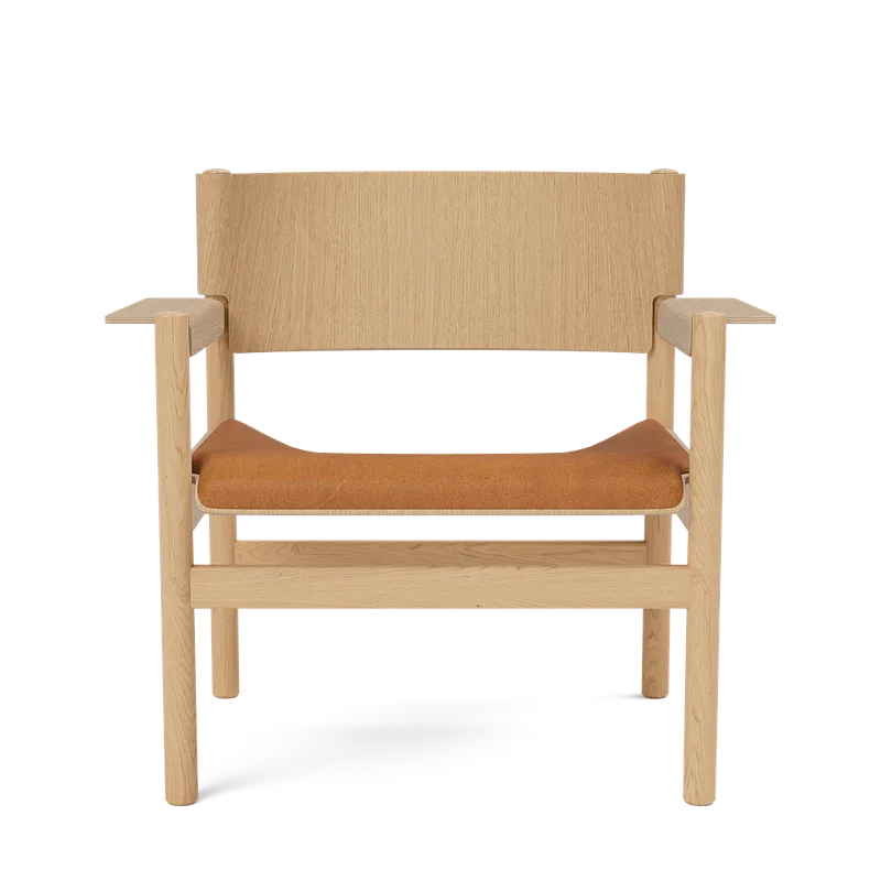 Soft Lounge Chair van TAKT in Oak oil, Spoor Zea Cognac Leather – productfoto 2 van 2