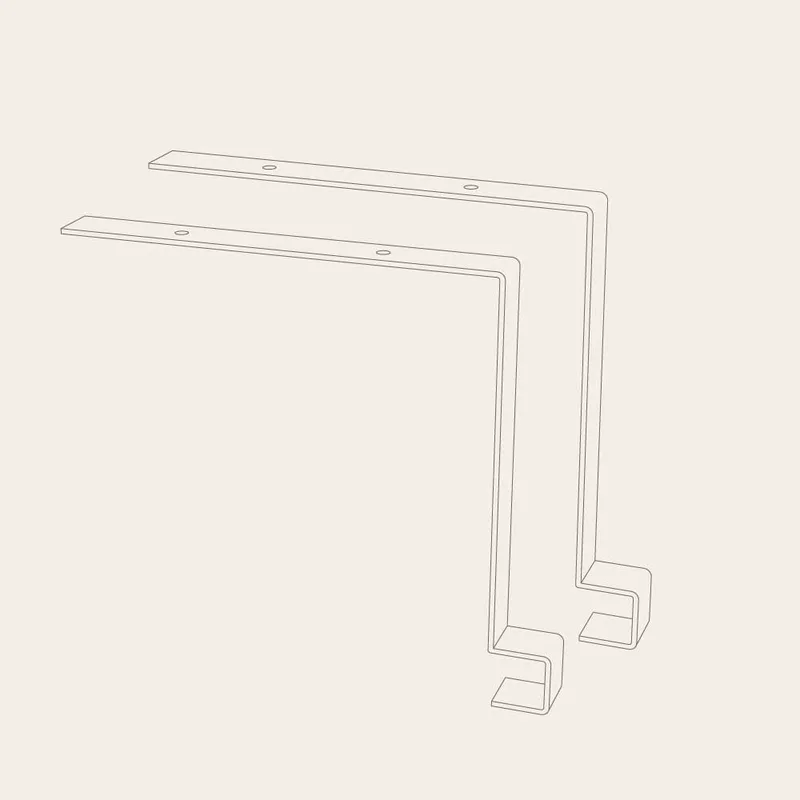 Skrivbordsbeslag - Vit van TÔNN furniture – productfoto