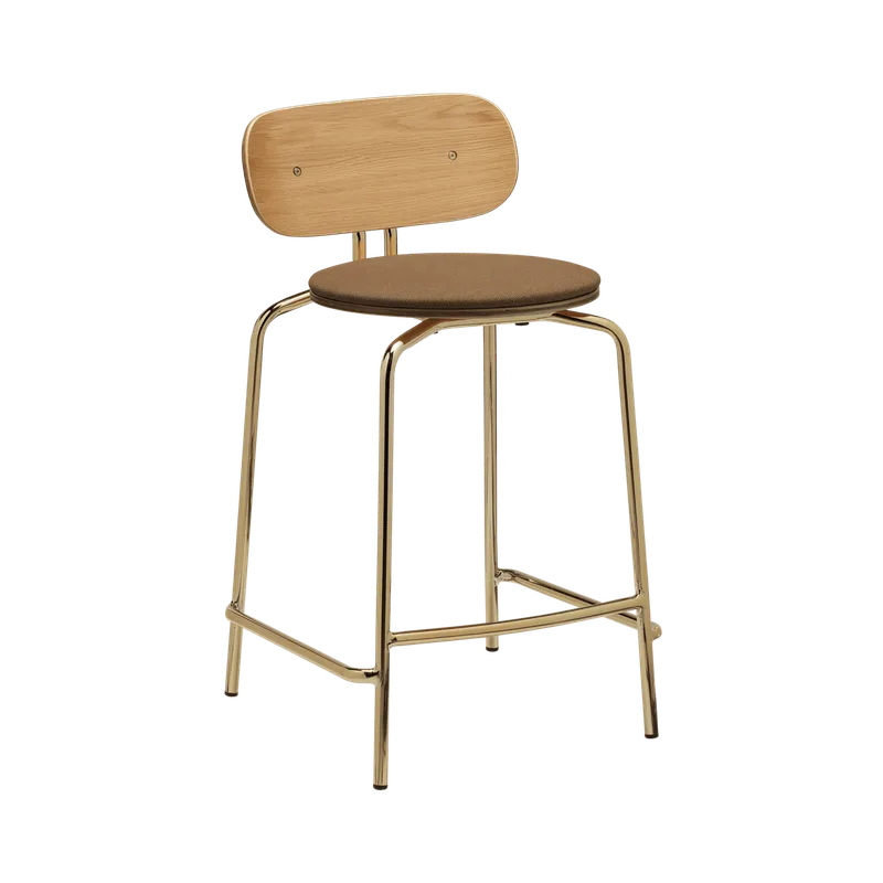 Curious | counterstol by UMAGE in Sugar Brown, Brass – product photo