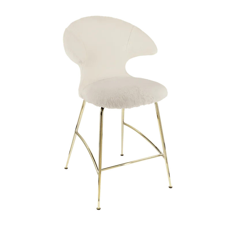 Time Flies | counterstol by UMAGE in Teddy White, Brass – product photo