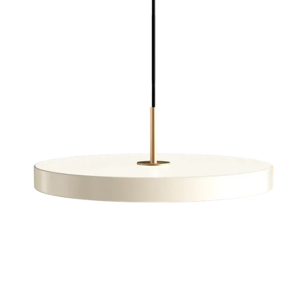 Asteria | pendellampe by UMAGE in Pearl White, Brass Top, Medium – product photo