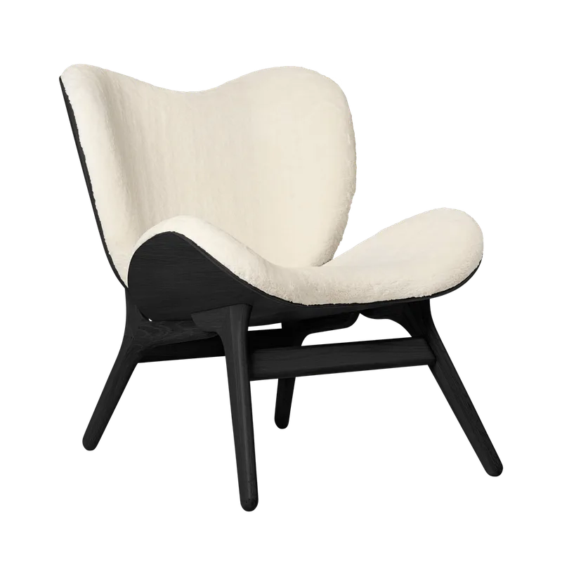 A Conversation Piece | loungestol, lav by UMAGE in Black Oak, Teddy White – product photo