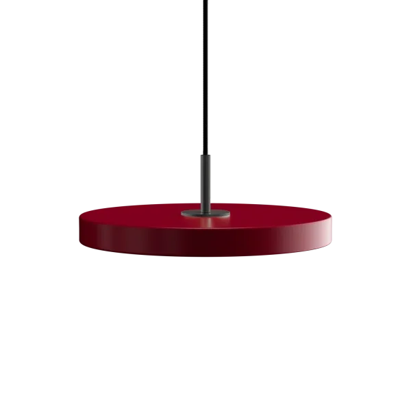 Asteria | pendellampe van UMAGE in Ruby Red, Black Top, Mini – productfoto