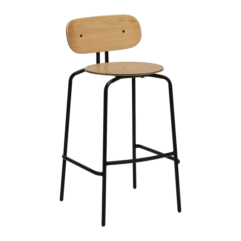Curious | bar stool by UMAGE in Oak, Black – product photo