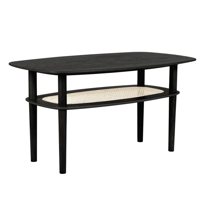 Together Sleek Rectangle | coffee table van UMAGE in Black Oak, Tall – productfoto