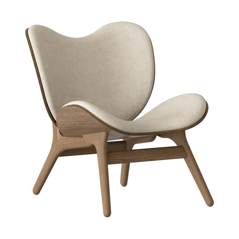 A Conversation Piece | loungestol, lav by UMAGE in Dark Oak, White Sands – product photo