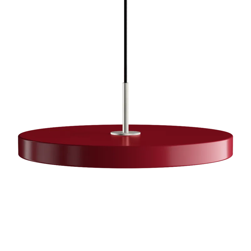 Asteria Plus | pendellampe van UMAGE in Ruby Red, Steel Top, Medium – productfoto