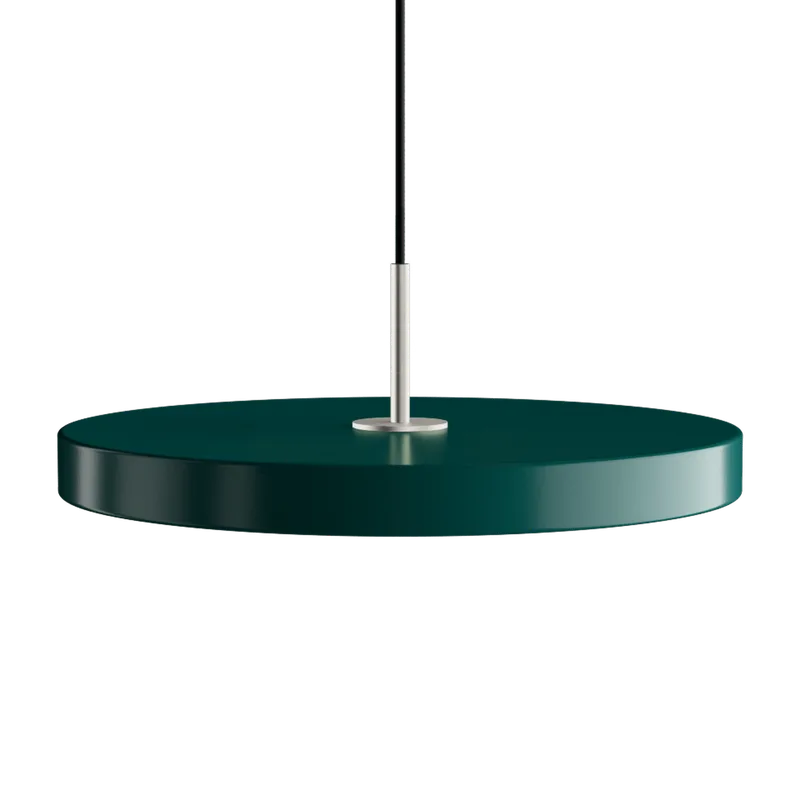 Asteria Plus | pendellampe by UMAGE in Forest Green, Steel Top, Medium – product photo