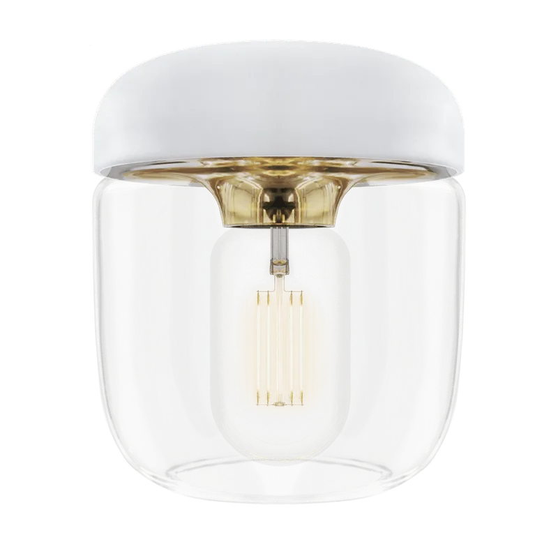 Acorn | lampeskærm de UMAGE en White/Polished Brass – photo du produit