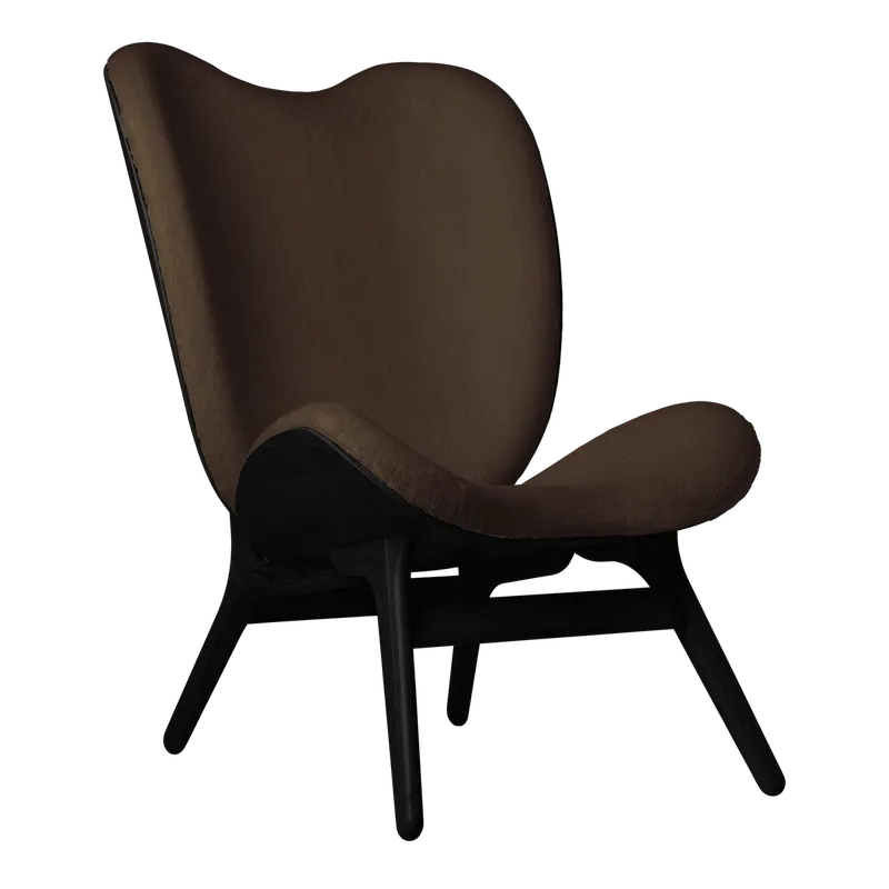 A Conversation Piece | loungestol, høj van UMAGE in Black Oak, Teddy Brown – productfoto