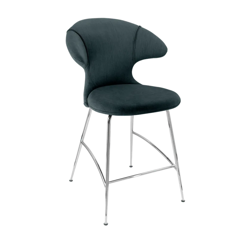 Time Flies | counterstol by UMAGE in Quantum Blue, Chrome – product photo