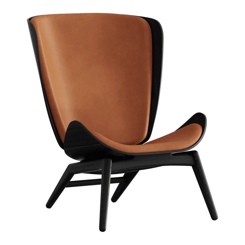 The Reader | lænestol van UMAGE in Black Oak, Dunes Rust – productfoto
