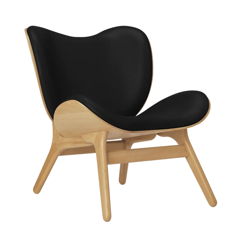 A Conversation Piece | loungestol, lav by UMAGE in Oak, Black – product photo