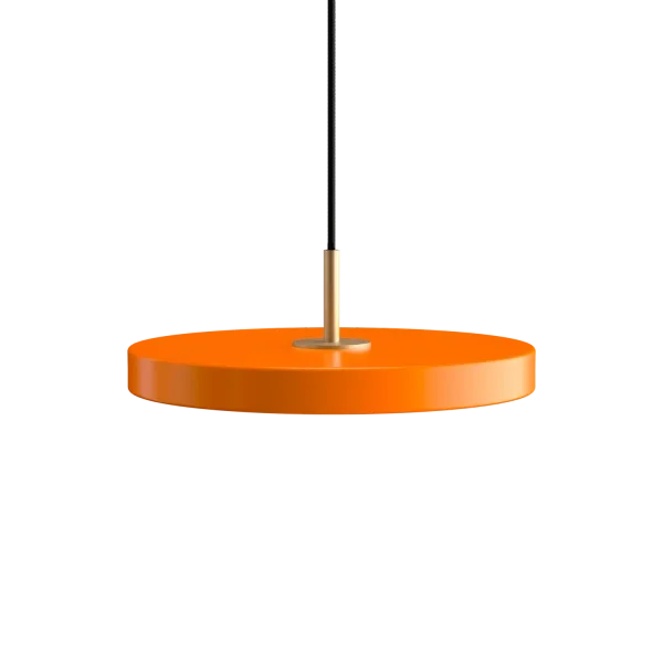 Asteria | pendellampe by UMAGE in Nuance Orange, Brass Top, Mini – product photo