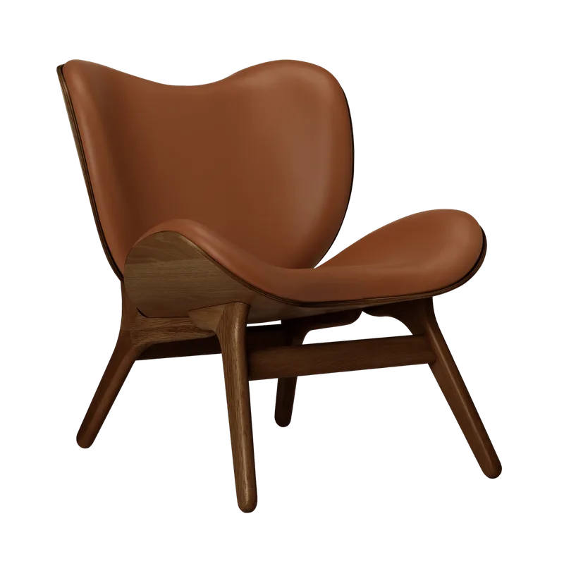 A Conversation Piece | loungestol, lav by UMAGE in Dark Oak, Cognac – product photo