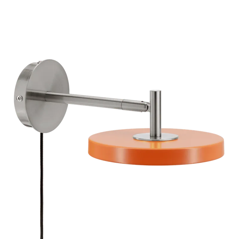 Asteria Short | væglampe by UMAGE in Steel, Nuance Orange, Not Hardwired – product photo