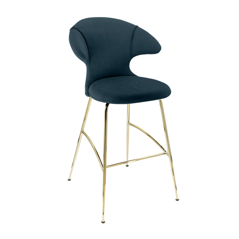 Time Flies | barstol by UMAGE in Jet Air Blue, Brass – product photo